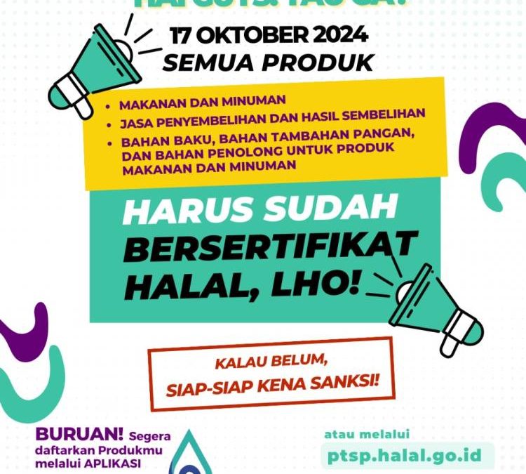 Produk Ini Harus Bersertifikat Halal di 2024, Kemenag: Ada Sanksi Bagi yang Belum!