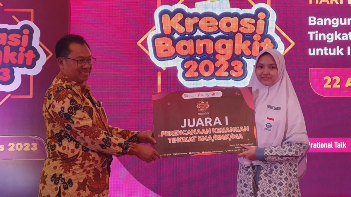 Naimah, Siswi MAS Ar Risalah Juara 1 Lomba Perencanaan Keuangan yang Digelar OJK Sumbar