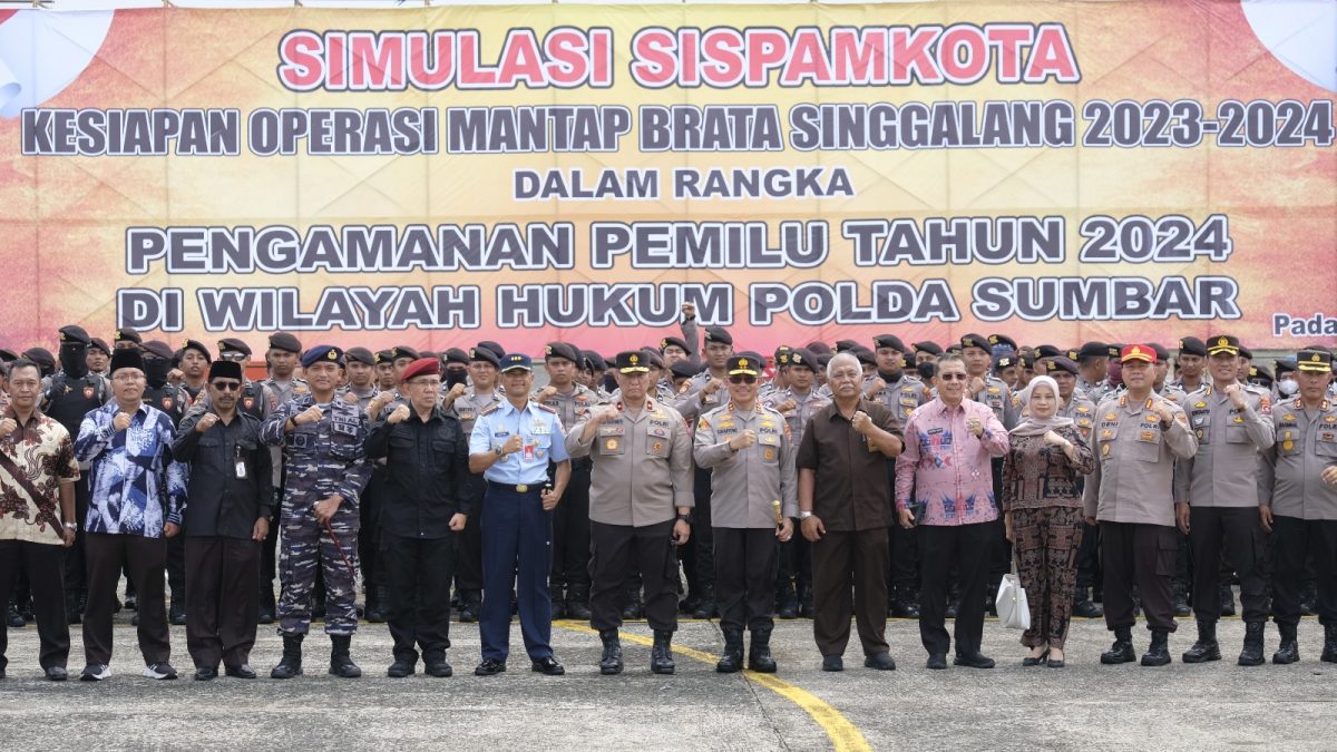 Amankan Pemilu 2024, Polda Sumbar Gelar Simulasi Sispamkota